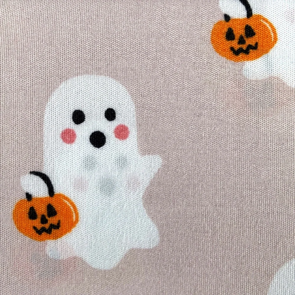 Cynthia Rowley Halloween Ghost Pumpkin Full Sheet Set Pink Microfiber 4pc NEW